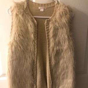 Faux Fur vest size small
